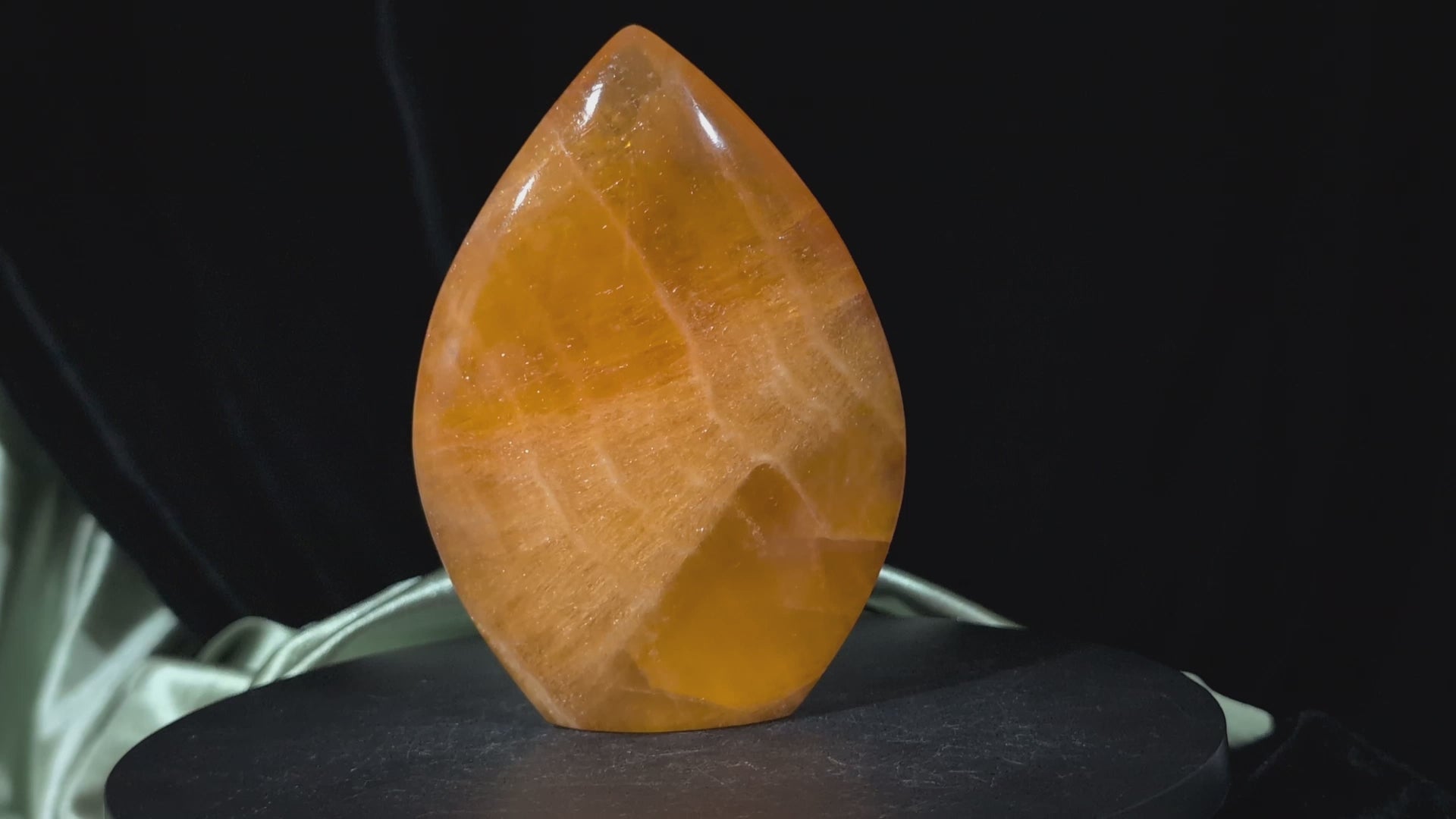 AAA Quality Orange Calcite Freeform Flame