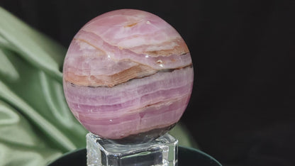 Polished Pink Aragonite Sphere ~ AAA Quality Pink Aragonite Crystal Ball