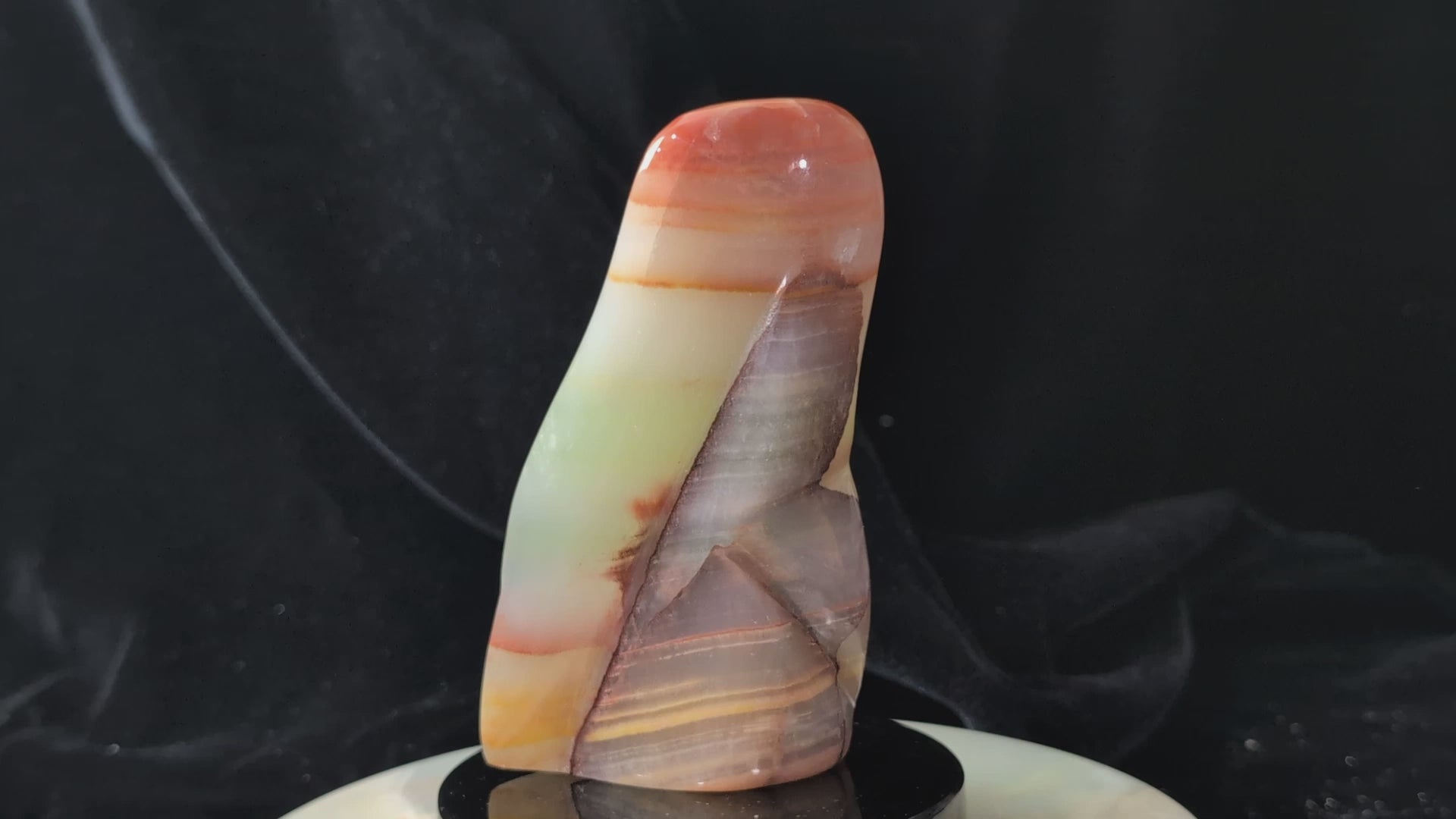 Polished Peach Calcite Freeform