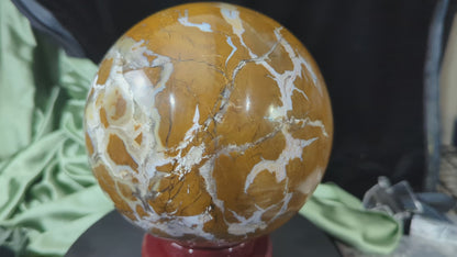 Rare Maligano Jasper Sphere ~ XXL Indonesian Maligano Jasper Crystal Ball ~ Crystal Orb