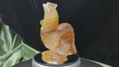 Golden Healer Crystal Rooster Figurines