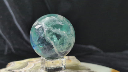 Feather Fluorite Sphere