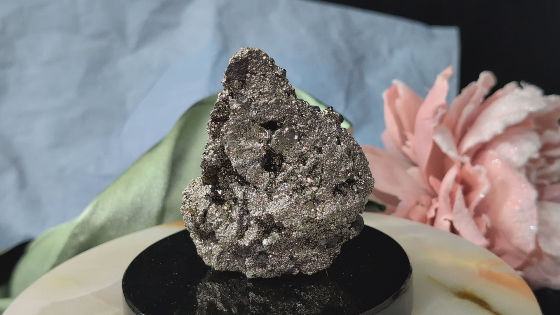 UV Reactive Pyrite in Matrix with Galena Specimen