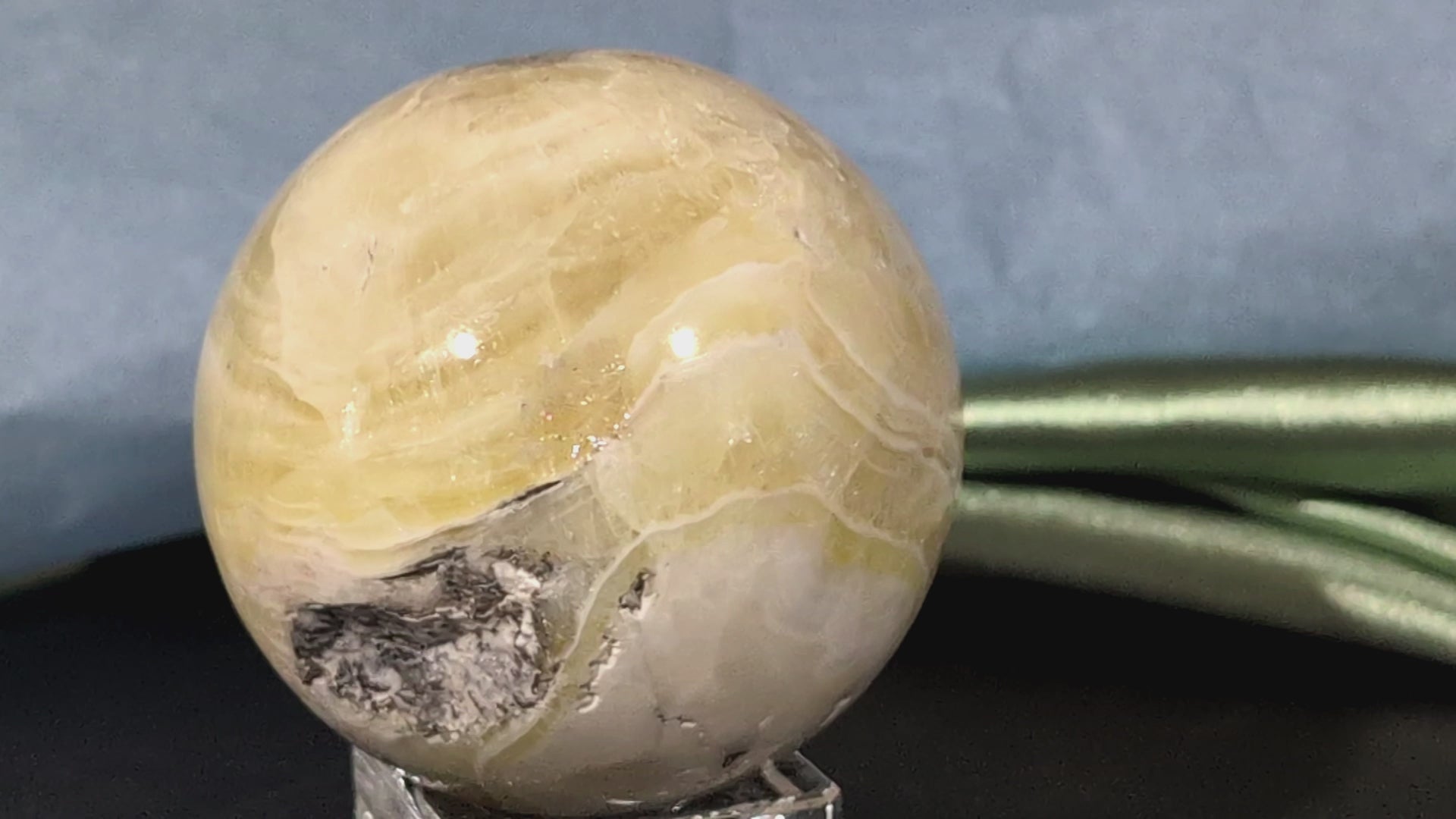 Yellow Brucite Sphere