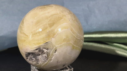 Yellow Brucite Sphere