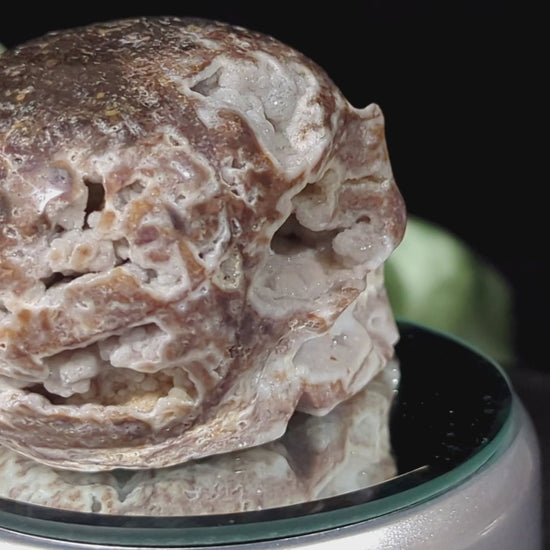 Druzy Sphalerite Crystal Skull