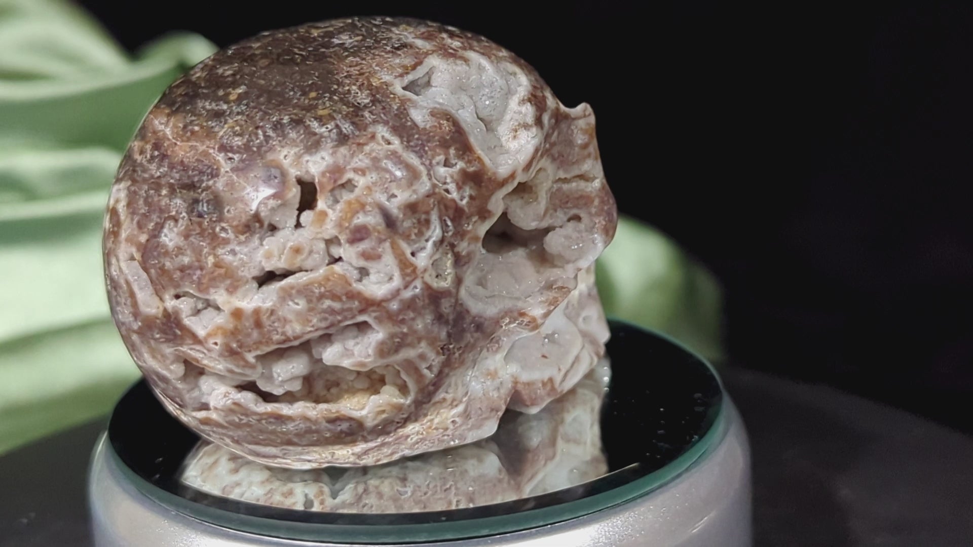 Druzy Sphalerite Crystal Skull