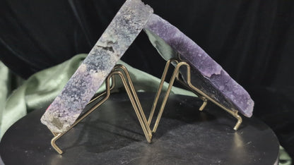 Sparkly Raw Edge Grape Agate Slabs
