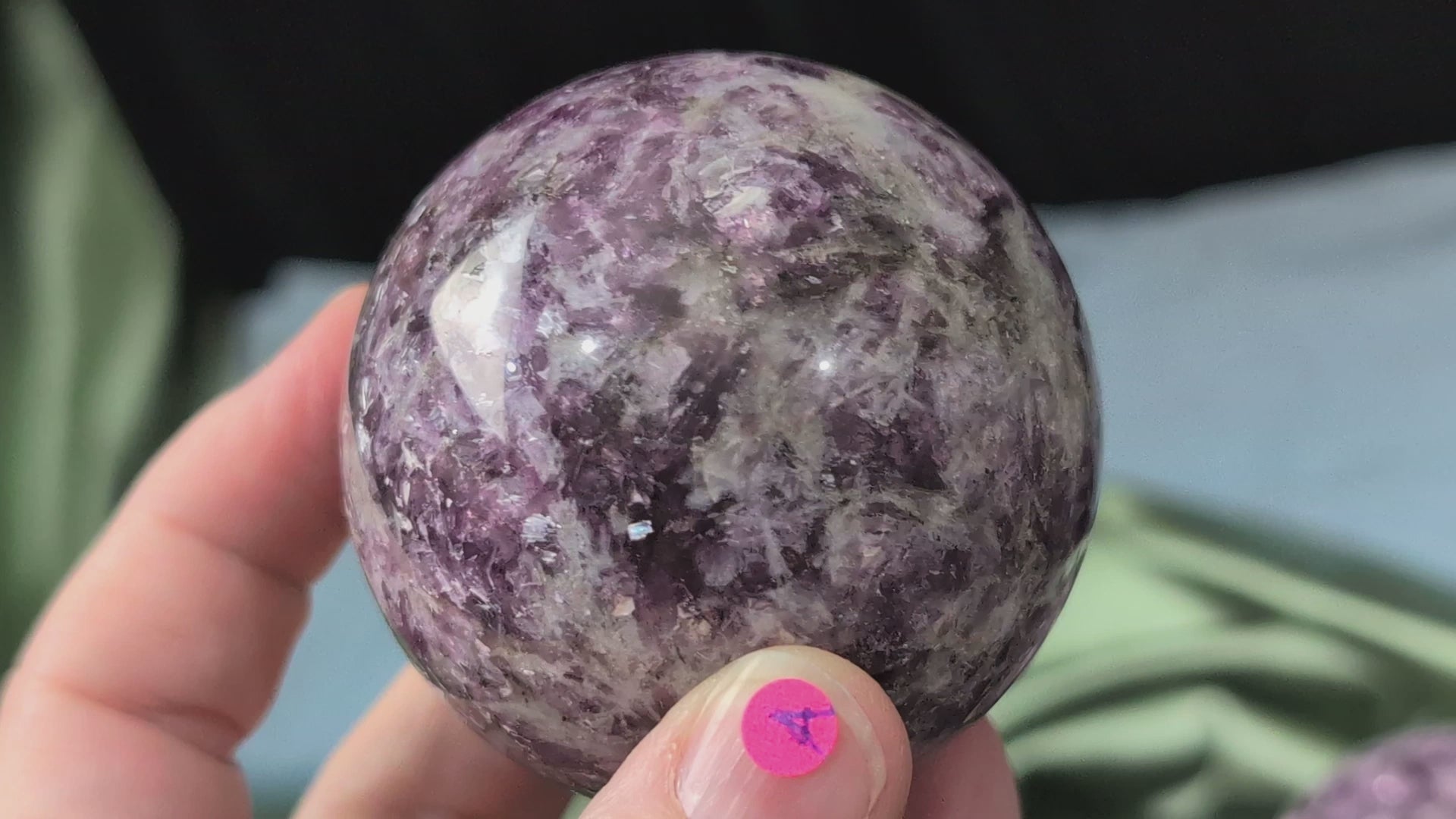 Purple Mica Lepidolite Spheres
