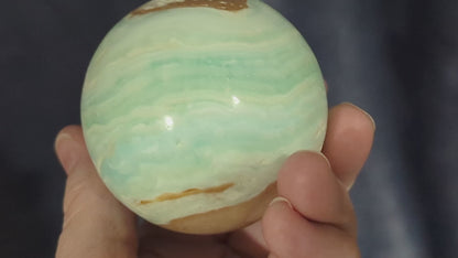 Blue Aragonite and Smithsonite Sphere