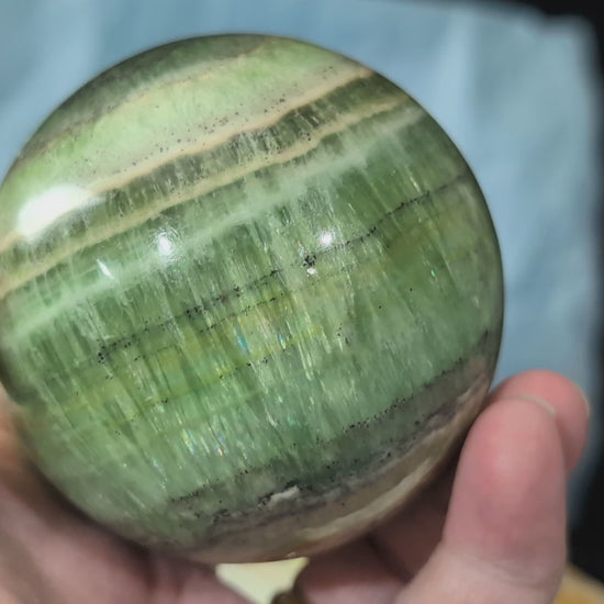 High Quality Kiwi Calcite Sphere