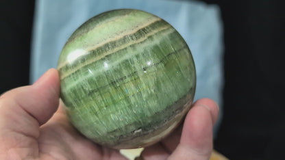 High Quality Kiwi Calcite Sphere
