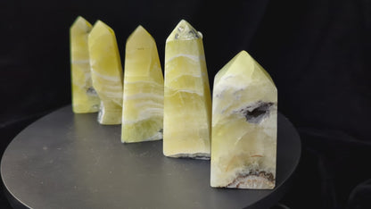 Brucite Towers ~ Hand Carved Natural Brucite Points