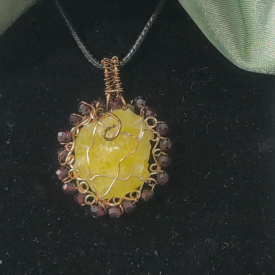 Wire Wrapped Brucite Pendant