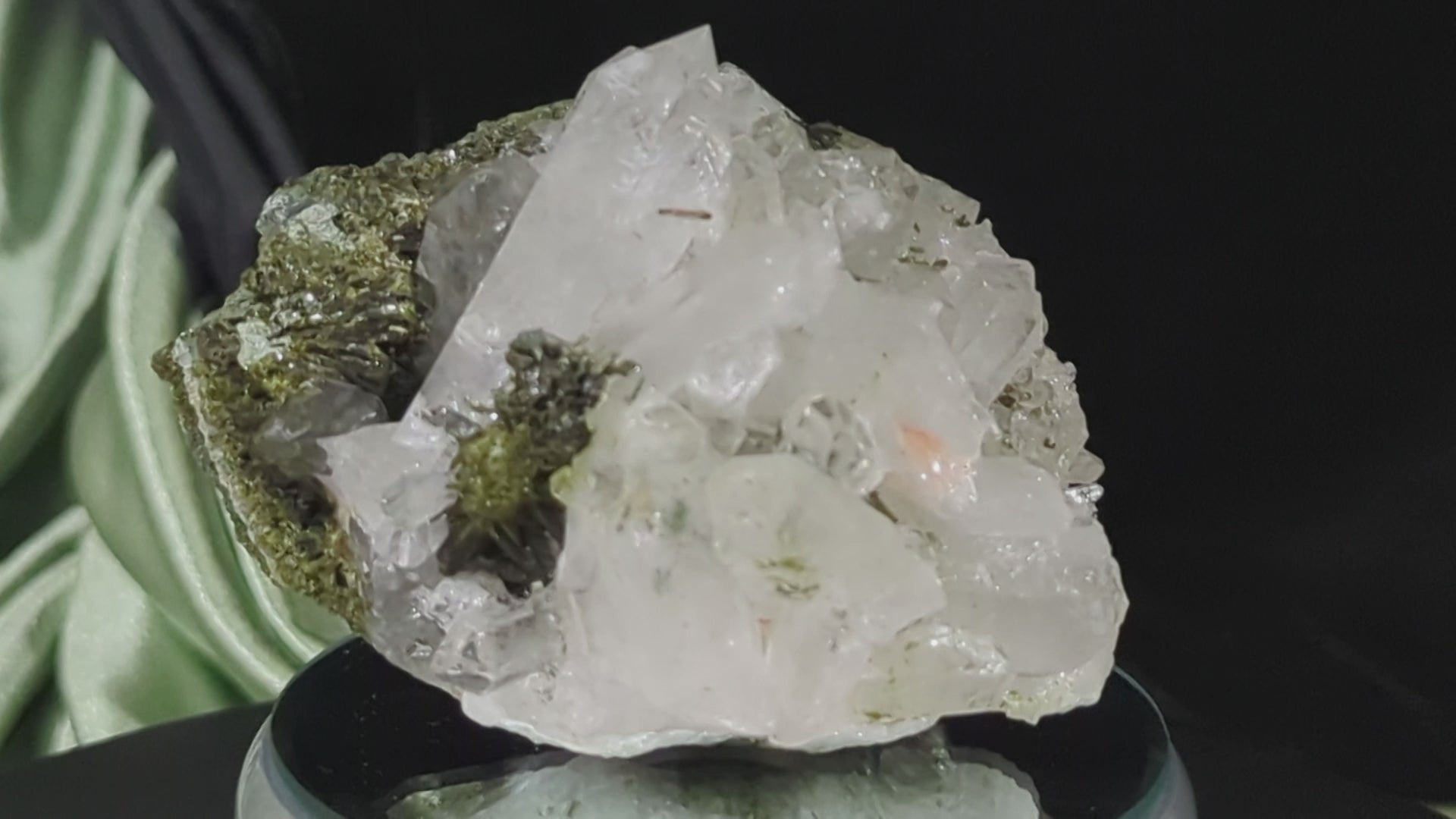 Epidote on Quartz Specimen