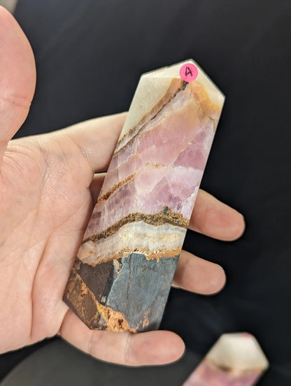 AAA Polished Pink Aragonite Towers ~ Pink Crystal Towers